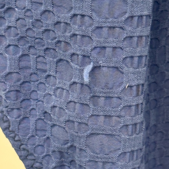 Lisa Marie Fernandez Swim Navy Yasmin Rope Belted Seersucker 4 fits sizes 8-12 - Picture 11 of 16